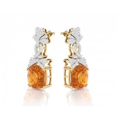 Kate Diamond & Citrine Earrings